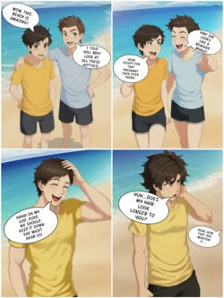 [AlwaysOlder] Beached (Pregnant TG AP AR Comic) [AI Generated]