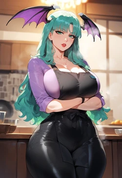 Miyu - Morrigan Aensland: Baking Bliss (Request) (Patreon) (AI Generated)