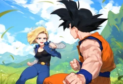 (Laino Airt) Android 18 and Goku's strange training (Patreon) [Ai Generated]