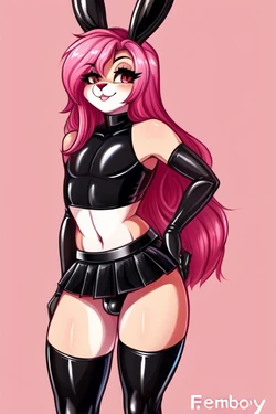 [Mister Omegalkz] Random Bunny Femboy (Pinky) AI GENERATED