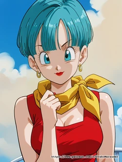 Bulma Red Dress (ブルマ) Dragon Ball Z - DrakoMarauder [AI Generated]