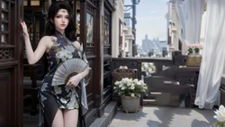 [AI Generated] 斗破苍穹 玄衣 旗袍