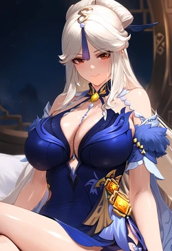 [LungArt] Ningguang (Orchid's Evening Gown) [BBC GANG] (Patreon) [AI Generated]