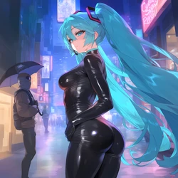 [Ecchi AI] Hatsune Miku x Blue Archive (42 IMG) [AI Generated]