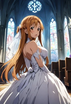 [Tachibana AI（たちばなあい)] Asuna Yuuki in Wedding Dress (Sword Art Online) [AI Generated]