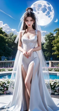 [AI Generated]陆雪琪·婚纱