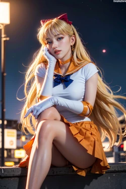 [CosplaySora] Pretty Guardian Sailor Moon - Sailor Venus (Patreon) [Ai Generated]