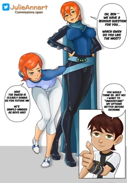 [JulieAnn] Ben x Gwen x Future Gwen (Ben 10)