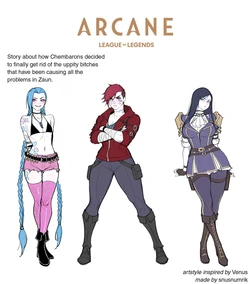 [GURO warning] Arcane Story _ league of legends (artist:snusnumrik)