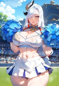 [MiyuAi] Shenhe's Cheer Tryouts - Genshin Impact (Patreon) (AI Generated)