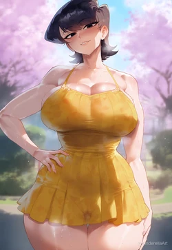 [SinderellaAI] Golden Hour in the Garden (Komi-san wa, Komyushou desu.) [AI Generated]