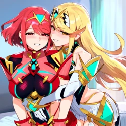 [Patreon] (Geo San) Pyra and Mythra X BBC (AI Generated)