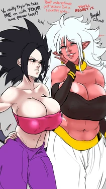 [Fakeryway] Caulifla and Android 21 Compare Power Levels