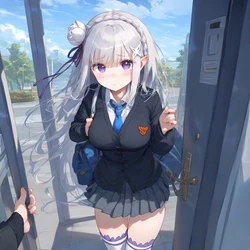 Pixiv-emilia-school-[AI Generated]