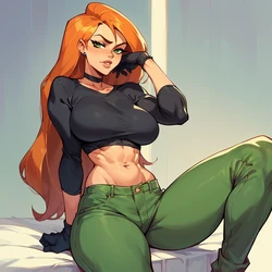 [AI Generated] Kim Possible - Classic Spy Clothes (Poosan)