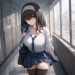 Pixiv-鷺沢文香-library-[AI Generated]①