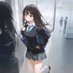 Pixiv-渋谷凛shibuya rin-school-[AI Generated]①