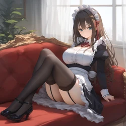Pixiv-渋谷凛shibuya rin-メイドmaid-[AI Generated]①