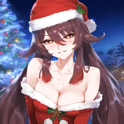 (LewdQueen) Xmas Series:Hu Tao (Patreon) [Ai Generated]