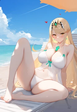 [AI Generated] [Coolsummer] Mythra Beach [Patreon]