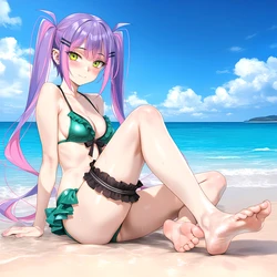 [Elizasrain] Tokoyami Towa x BWC - Beach [AI Generated]