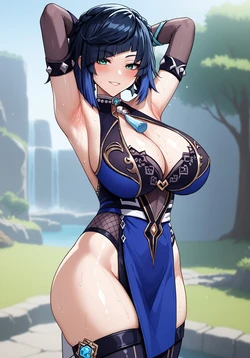 [PATREON] - Kikia_Ai_Art - [💙Yelan / 夜蘭 💙 ( Genshin impact )] [AI Generated]