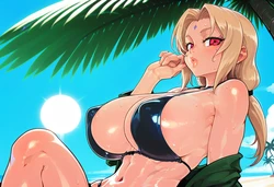 [WienerGens] Tsunade at the beach (Naruto) [AI Generated]