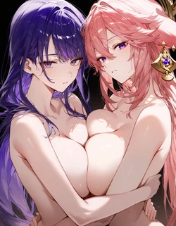 [Bell]【R18】Raiden Shogun x Yae Miko [AI Generated]