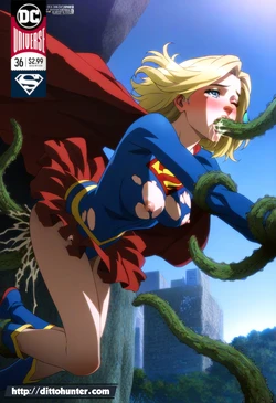 [Ditto Seeker] [Requested] Super Girl (DC Comics) vs tentacle monsters [Ai Generated]