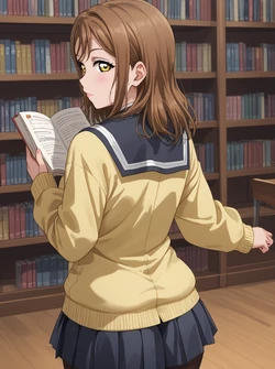 [Nankoai] Library Time with Hanamaru (Love Live Sunshine) [AI Generated]