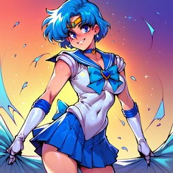 [AI Generated] Sailor Mercury - Sexy Powers (Poosan)