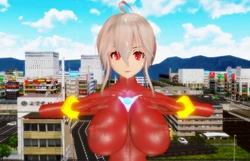 [Naraku] 女奥特曼：来自宇宙的淘气鬼？女奥Haku VS 脑电波怪兽！