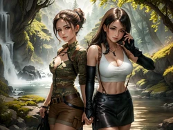 Naughtyneurals - Lara Croft And Tifa Lockhart (AI Generated)