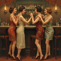 four lesbian friends [AI Generated]