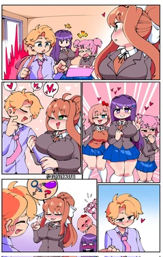 [QuaverNSFW] Senpai X DDLC Girls (Friday Night Funkin - Doki Doki Literature Club!)