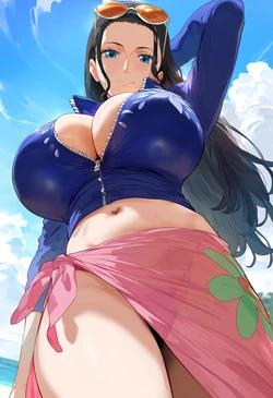 [Himeno] Nico Robin's Blacked Vacation (Nor & QoS ver) [Ai-Generated]