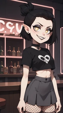 Goth Raffle Winner 3# - Amity Blight / The Owl House - Nekodrippy  [AI Generated]