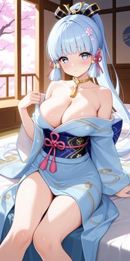 [s030714] Ayaka Kamisato (AI Generated) | kimono