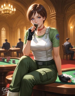 [EideDoDidei] Strip Poker with Rebecca Chambers (Resident Evil 1) [AI Generated]