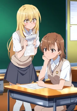 [420k ryujin] Misaki + Mikoto (Toaru Kagaku no Railgun) [AI Generated]