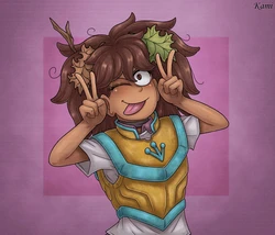 [KamiKatamayan] Anne's choker snapping (Amphibia)