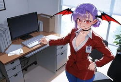 WienerGens - Lilith Aensland (Darkstalkers) Office Lady 144p (Patreon) (AI Generated)