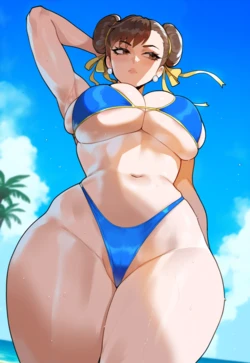 [Creamy AI] Chun Li Beach (Street Fighter) [AI Generated]