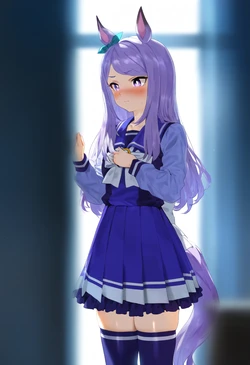 [MOKIIIMOKIII] Mejiro McQueen confesses to you - Uma musume (Patreon) [AI Generated]