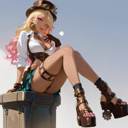 [KiltAI] Steampunk Gyaru (AI generated)