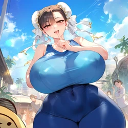 [DepressART] Chun-Li at the Gym (AI Generated)