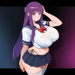 [DepressART] Schoolgirl Fern (AI Generated)