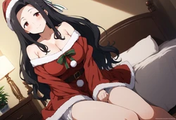 [Tachibana AI（たちばなあい)] Mayumi Saegusa in Santa Costume (Mahouka Koukou no Rettousei) [AI Generated]