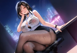 [Holo]Shirayuki Tomoe Office Duty[AI Generated]