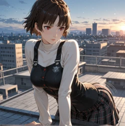 [KALA AI NSFW] Nijima Makoto - Persona (Patreon) (AI Generated)